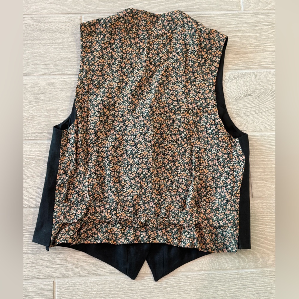 MOSCHINO CHEAP AND CHIC VINTAGE Linen Duck Goose Vest Size 12 VGUC - Picture 2 of 6